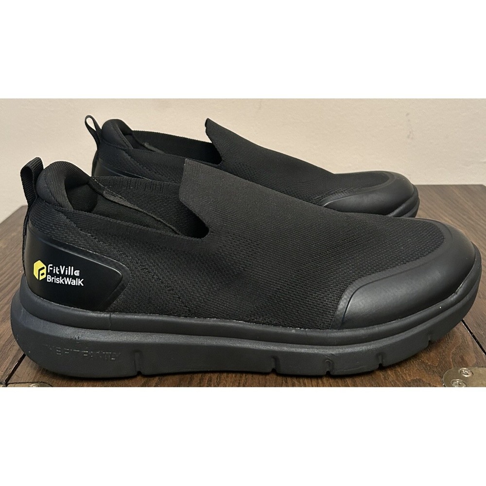 Fit Ville Brisk walk Men's Wide Toe Box Hands Free Slip On Size 11.5W